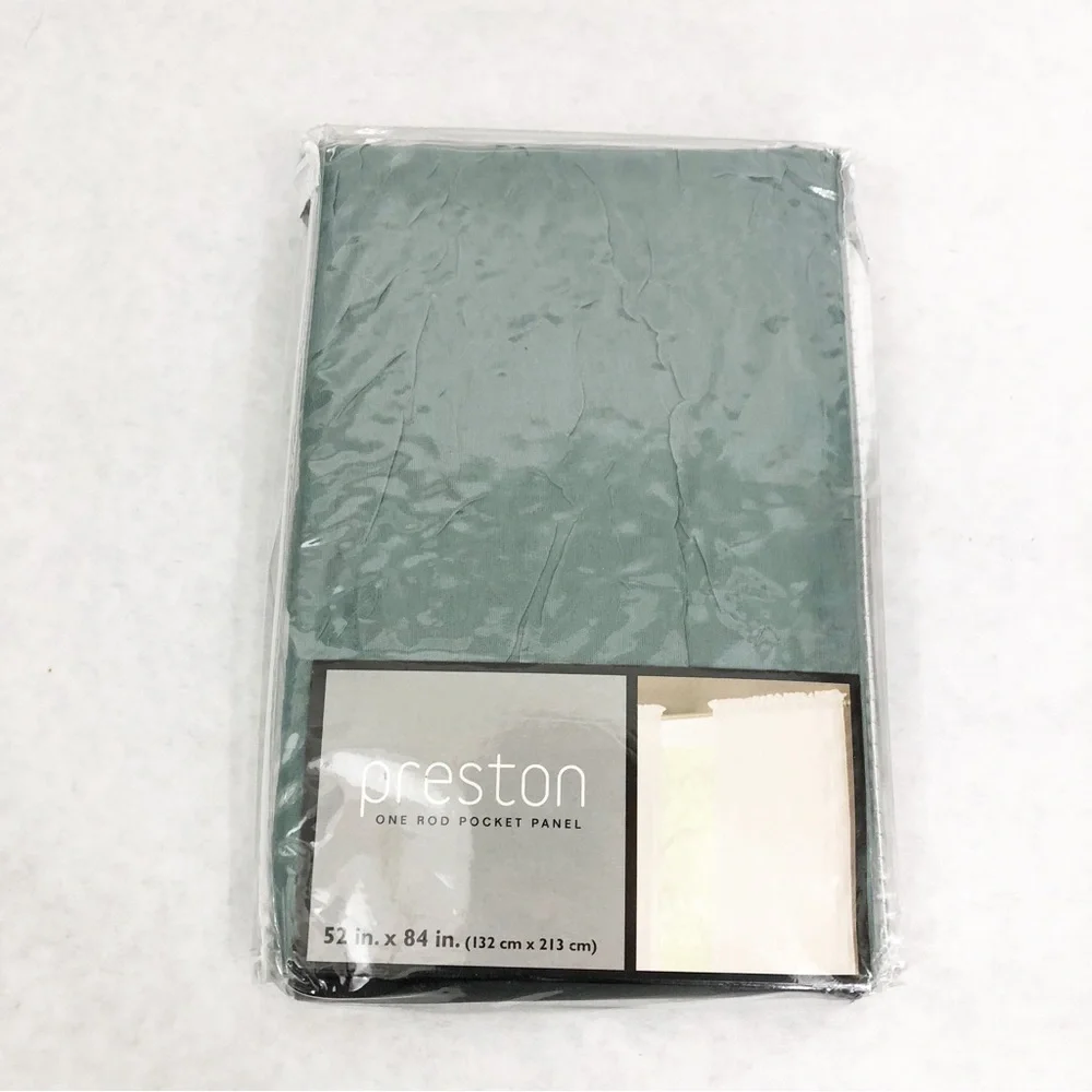 Preston One Panel 52 Inch x 84 Inch One Rod Pocket Sheer Curtain Panel, Green